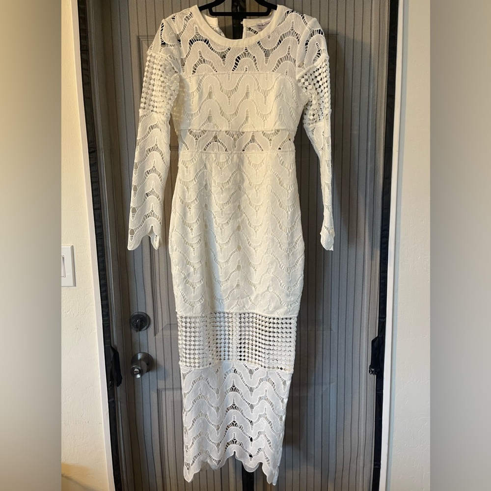 Premonition Crochet White Dress Sz 4